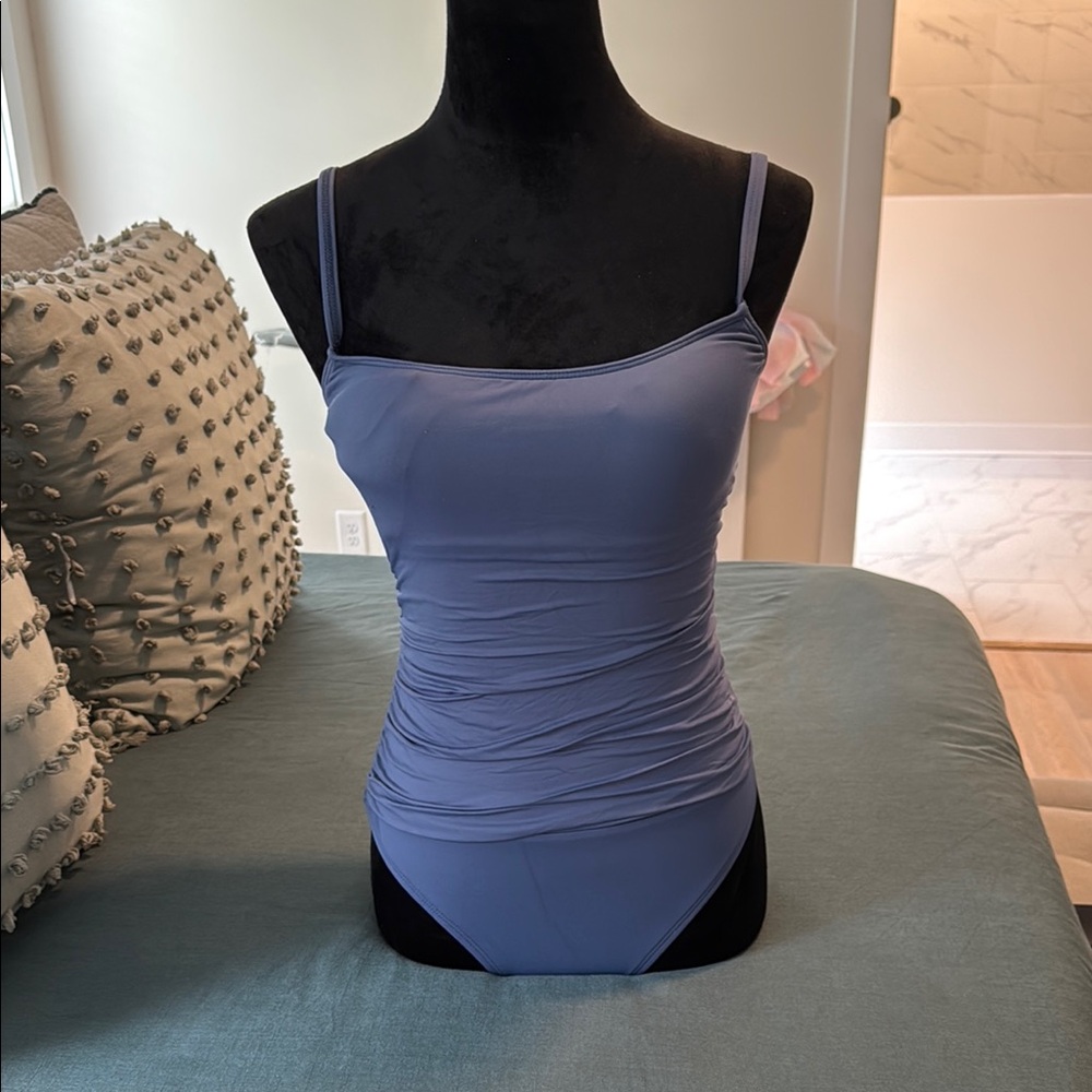 LeBlanca Blue Ruched Swimsuit